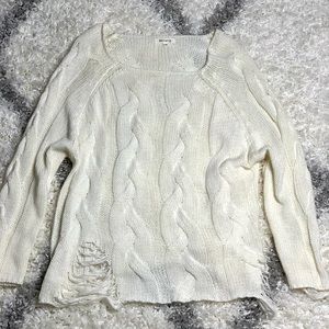 Cream off the shoulder sweater. Never worn. Good condition. Size small/medium.